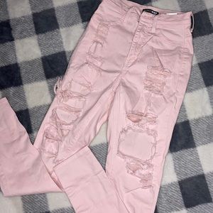FashionNova distressed jeans size 3 high waisted
